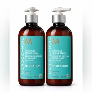 Moroccanoil Hydrating Styling Cream Duo - Teal and White